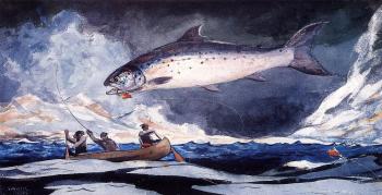 Winslow Homer : A Good Pool, Saguenay River